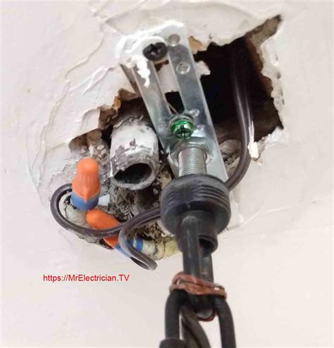 how to remove an electrical ceiling box|replacing a ceiling electrical box.